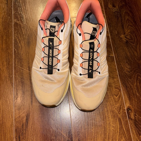 Salomon Other - Salomon Beige and Coral XT-WINGS Trail Sneakers